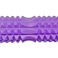 Масажний ролик EasyFit Grid Roller 33см v.1.2 Фіолетовий. Для йоги, пілатесу, фітнесу, міофасціального релізу (МФР) та самомасажу.