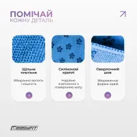 Рушник для йоги EasyFit з мікрофібри, нековзний 183х63см, синій, з силіконовими краплями + чохол