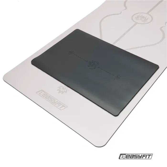 Мини-мат для йоги EasyFit Yoga Pad 60х40 см, каучук 3,5 мм, черный. Нескользящий коврик для опоры, пилатеса, фитнеса.
