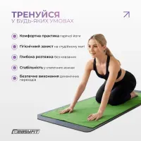Нескользящее полотенце для йоги EasyFit из микрофибры 183х63 см, зеленое, с силиконовыми каплями, для фитнеса и пилатеса