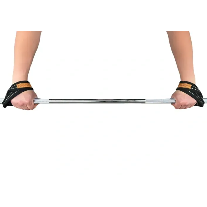 Лямки для тяги EasyFit Infinity "вісімки" (М, 76.2см) для станової тяги, натуральний ХБ, посилені шви.