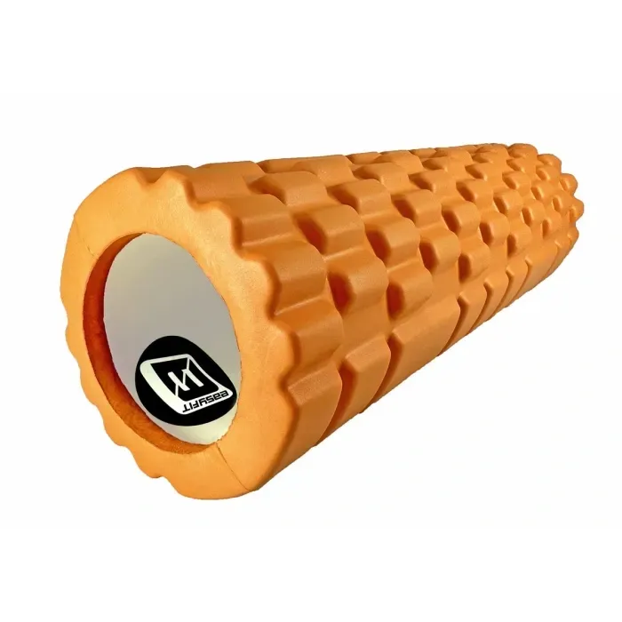 Масажний ролер EasyFit Grid Roller Mini 30 см помаранчевий. Ролик для МФР, міофасціальний реліз, зняття тонусу ніг, піна EVA.
