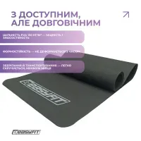 Килимок для фітнесу EasyFit EVA 3 мм чорний: йога, пілатес, спорт. Щільний, ковзний, водостійкий.