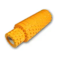 Массажный ролик EasyFit Double 33 см (2 шт.) Оранжевый | Для спины, ног, снятия боли, миофасциальный релиз (МФР)