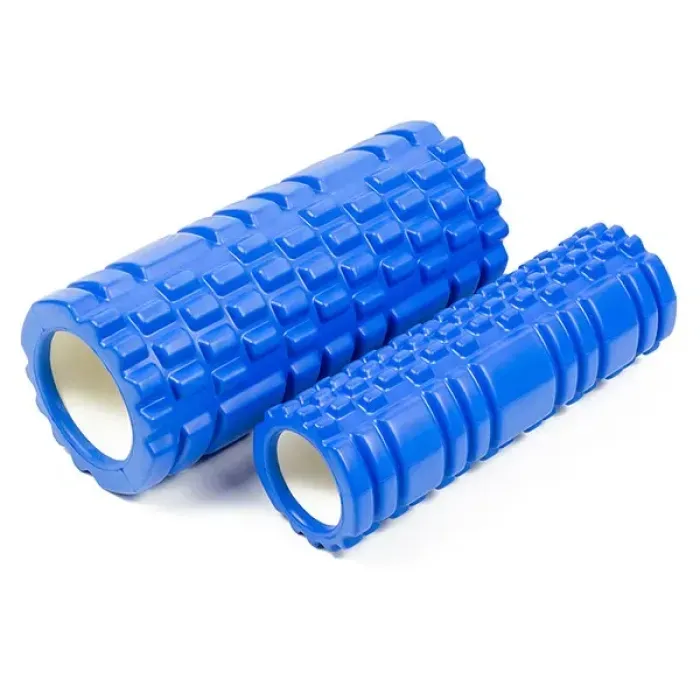 EasyFit Ролик Массажный Двойной 33см Синий (2 шт) EVA Foam для Спины, Мышц, Фитнеса, Миофасциальный Релиз