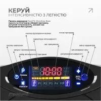 Віброплатформа EasyFit VibroStep Base для схуднення, лімфодренажу, масажу. 99 режимів, еспандери, Bluetooth.