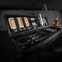 Шашлычный набор с шампурами Grills G6 в деревяном кейсе , идеальный подарок для мужчины.