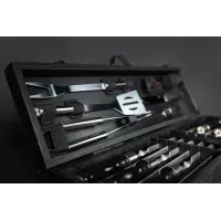 Шашличний гриль барбекю набір шампурів для подарунка "Grills G12" в  у зручному дерев'яному кейсі.