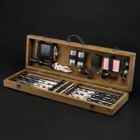 Подарочный набор для шашлыка Grills G8H с мангалом в деревянном кейсе. Подарок мужу