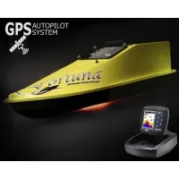 Электро кораблик для рыбалки с GPS Cortex 6+1 Эхолот Toslon300, Кораблик Фортуна (45000 mAh) Желтый