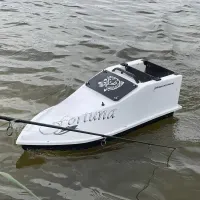 Прикормовий кораблик для риболовлі Фортуна з GPS (Maxi Cortex). Кораблик для завезення підгодовування (45000 mAh) Білий