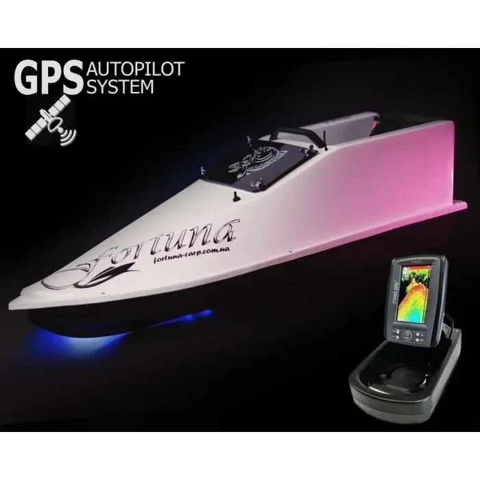 GPS (Maxi Cortex), Ехолот Toslon TF520, Прикормочний кораблик для риболовлі Фортуна (27000 mAh) Білий