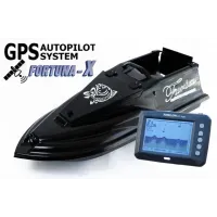 Кораблик для прикормки Фурия Фюжн с GPS автопилотом (Fortuna-X) та Toslon TF300 Черный