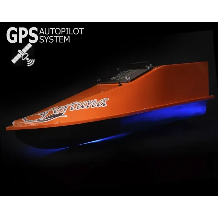Кораблик для прикормки GPS (Maxi Cortex), Прикормочный кораблик для рыбалки Фортуна (27000 mAh) Оранжевый