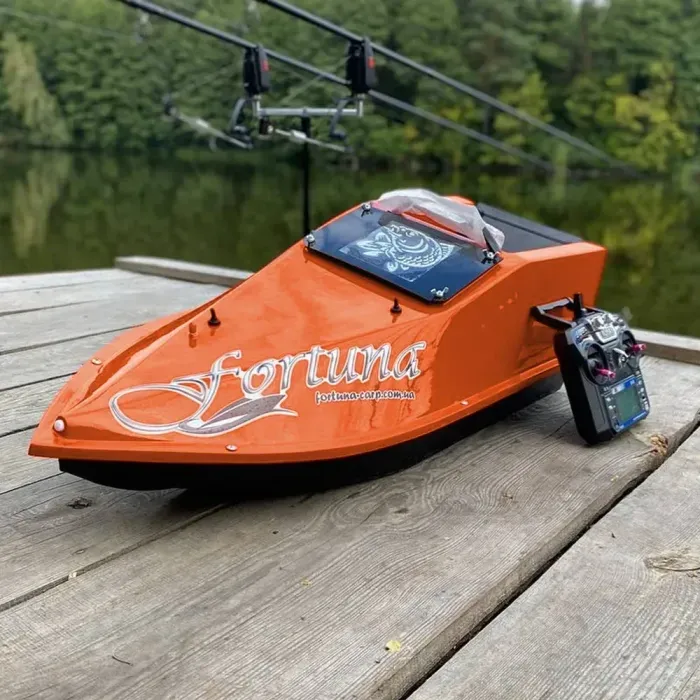 Кораблик для прикормки GPS (Maxi Cortex), Прикормочный кораблик для рыбалки Фортуна (27000 mAh) Оранжевый