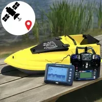 Большой Кораблик для прикормки Фурия Фюжн с GPS (Fortuna-X) та Toslon TF300 Жовтий