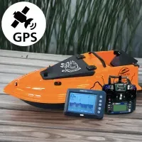 Карповый кораблик для рыбалки Фурия Фюжн 21000 mAh с GPS (Cortex_6+1) и Эхолотом Lucky918 Оранжевый