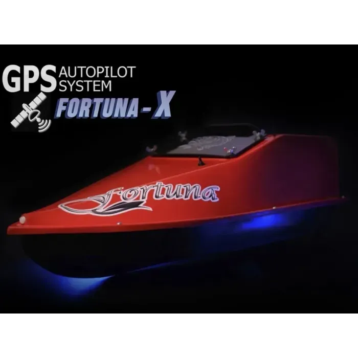 Кораблик для рыбалки Фортуна 27000mAh с GPS автопилотом Fortuna X Красный
