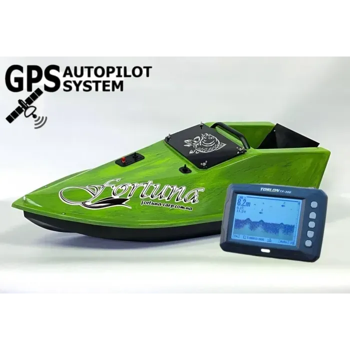 Кораблик для прикормки Фортуна 27000 mAh, GPS Cortex 6+1, Эхолот Toslon300 Арбузный