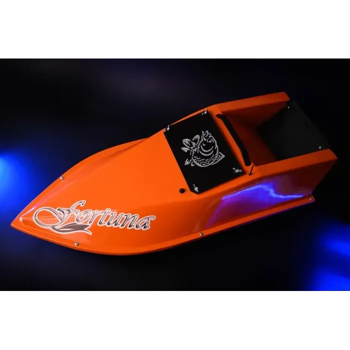 Кораблик для підгодовування Фортуна (акумулятор 27000 mAh) Помаранчевий. Рибальський електронний катер