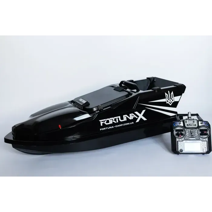 Катер для риболовлі Fortuna-X з GPS автопілотом: чорний, професійний, короп, 40000мАч