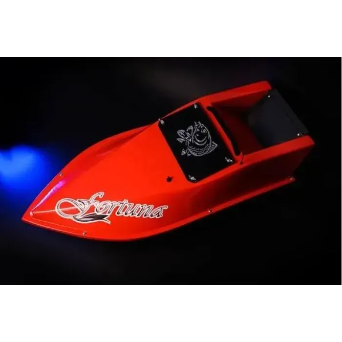 Кораблик для підгодовування Фортуна (45000 mAh) з ехолотом Toslon300 Червоний. Рибальський кораблик для загодівлі