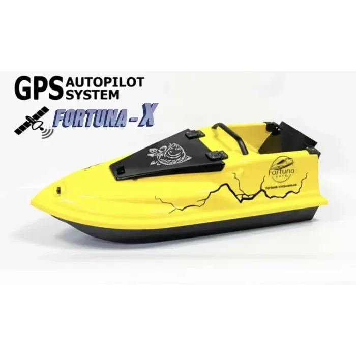 Кораблик для рыбалки Фурия Фюжн с GPS (Fortuna-X). Большой Кораблик для прикормки