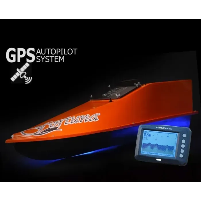 Кораблик для риболовлі Фортуна 27000 mAh, GPS автопілот (Maxi Cortex), Ехолот Toslon TF300