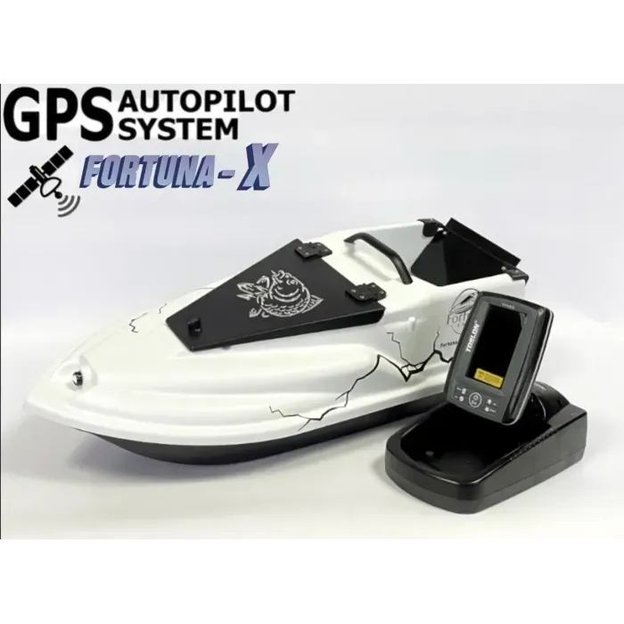 Кораблик для рыбалки Фурия Фюжн с GPS автопилотом (Fortuna-X) и Эхолотом Toslon TF520