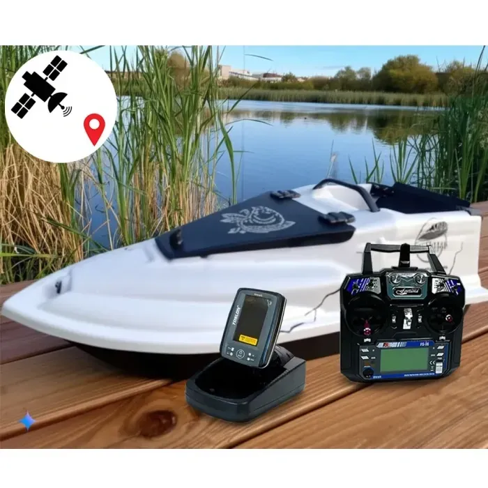 Кораблик для рыбалки Фурия Фюжн с GPS автопилотом (Fortuna-X) и Эхолотом Toslon TF520