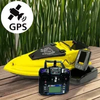 Карповый кораблик для рыбалки Фурия Фюжн 21000 mAh с GPS (Cortex_6+1) и Эхолотом Toslon TF520 Желтый