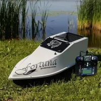 Кораблик для прикормки Фортуна (акумулятор 27000 mAh) Белый. Рыболовный электронный катер