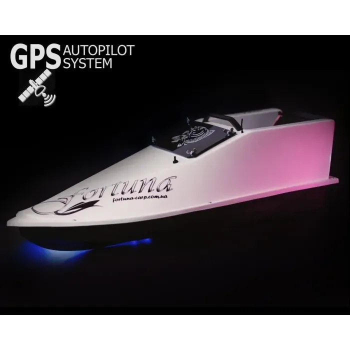Кораблик для прикормки GPS (Maxi Cortex), Прикормочный кораблик для рыбалки Фортуна (27000 mAh) Белый