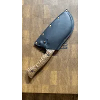 Топорик кованый нож для мяса Ручка "Битый камень", ручная работа из кованой стали 65Г