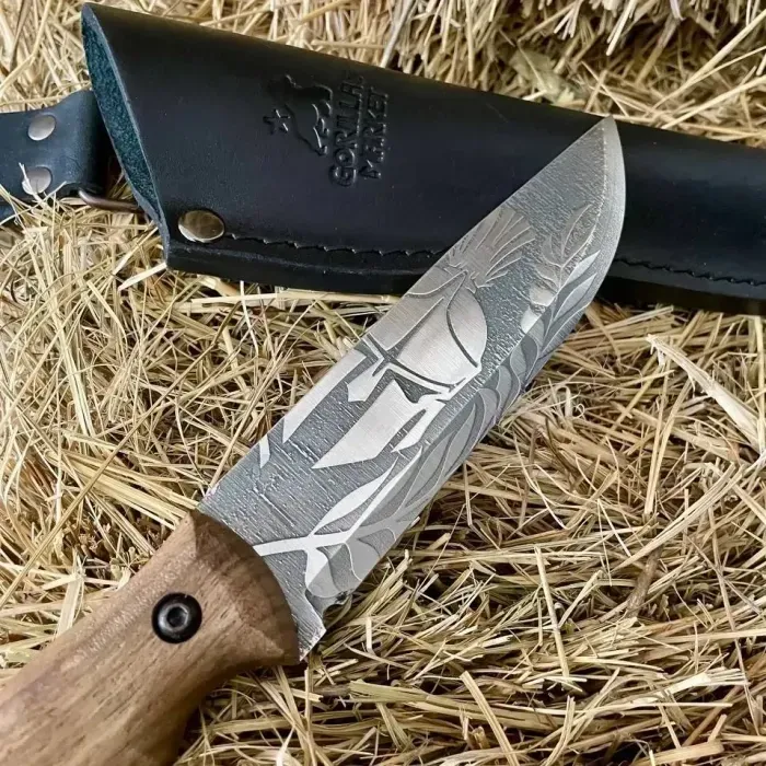 Нож + Кожаный ремень. Подарочный набор "Центурион" для мужчин Gorillas Accessories ручная работа Нейзильбер