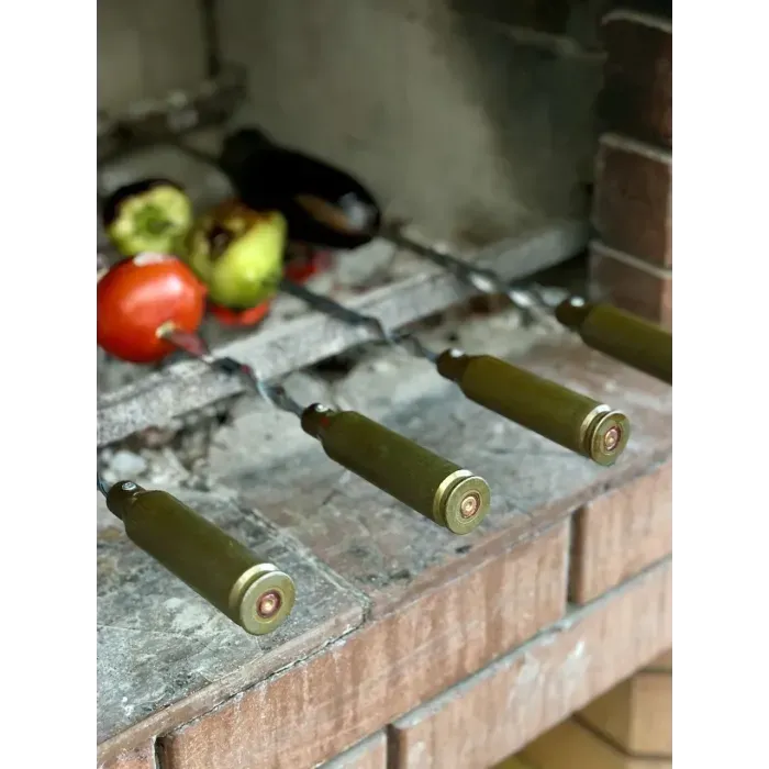 Шампур из нержавеющей стали AISI430 с гильзой 63 см, 3 мм, 12 мм, для мяса и шашлыка