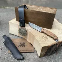 Ніж + Шкіряний Ремінь. Подарунковий набір «Норвег» для чоловіків Gorillas Accessories ручна робота