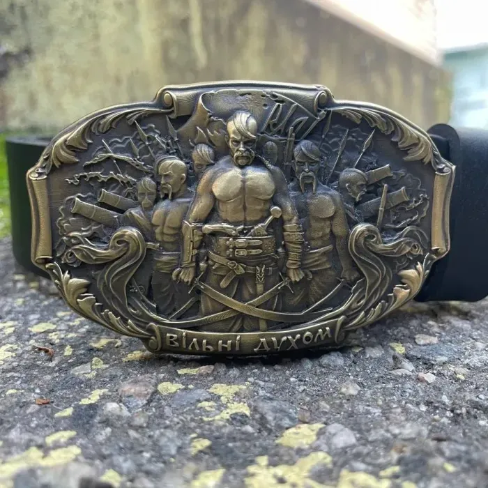 Шкіряний Чоловічий Ремінь Ручної Роботи «ВІЛЬНІ ДУХОМ» Gorillas Accessories. Ремінь для подарунка