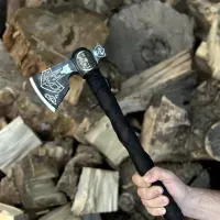 Молот Тора Gorillas BBQ TR36 - Ручная Ковка 65Г с Мифологической Гравировкой, Подарочный Формат