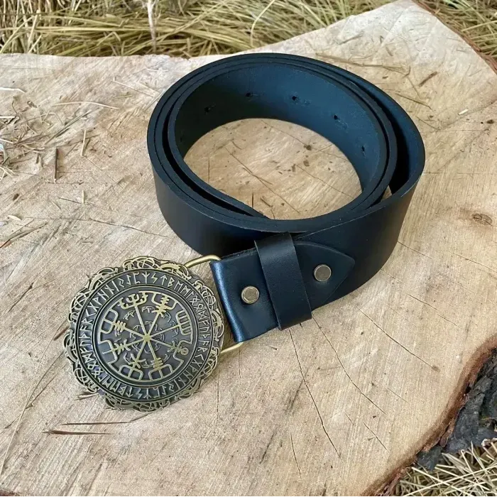 Нож + Кожаный Ремень. Подарочный набор "Норвег" для мужчин Gorillas Accessories ручная работа