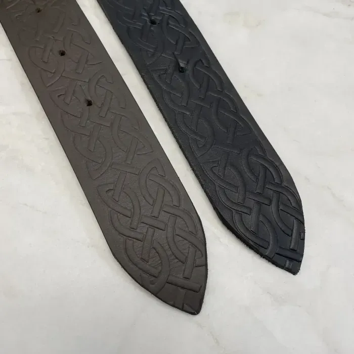 Кожаный пояс с тиснением для мужского ремня Gorillas Accessories (коричневый)