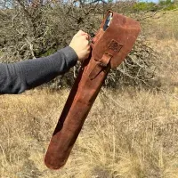 Подарочный Набор шампуров в чехле из кожи 8 предметов Украинский герб BS61.Шампура в кожаном чехле для подарка