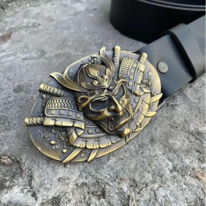 Подарочный набор "Самурай" для мужчин Gorillas Accessories ручная работа. Нож + Кожаный ремень