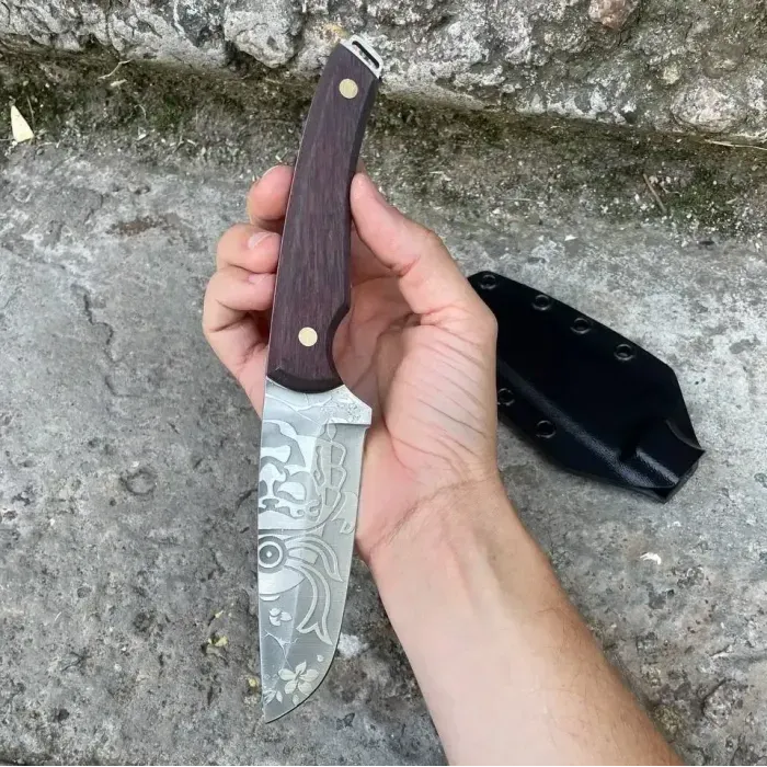 Подарочный набор "Самурай" для мужчин Gorillas Accessories ручная работа. Нож + Кожаный ремень
