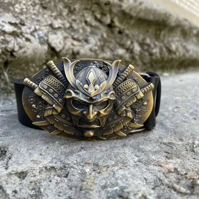 Чоловічий ремінь САМУРАЙ Gorillas Accessories латунь