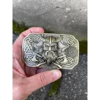 Кожаный Ремень Ручной работы с пряжкой "Один" латунь Gorillas Accessories. Мужской ремень для подарка