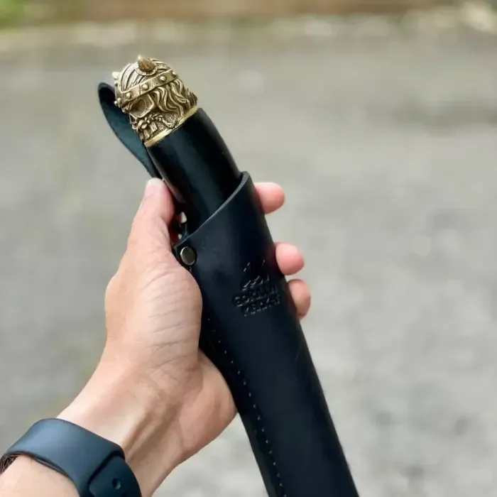 Ніж Ручної Роботи «ВІКІН» Gorillas BBQ з травленням сталь 50х14мф. Ніж на подарунок