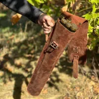 Подарочный Набор шампуров в кожаном чехле 8 предметов Польский герб BS58. Ручная работа. Шампура для подарка
