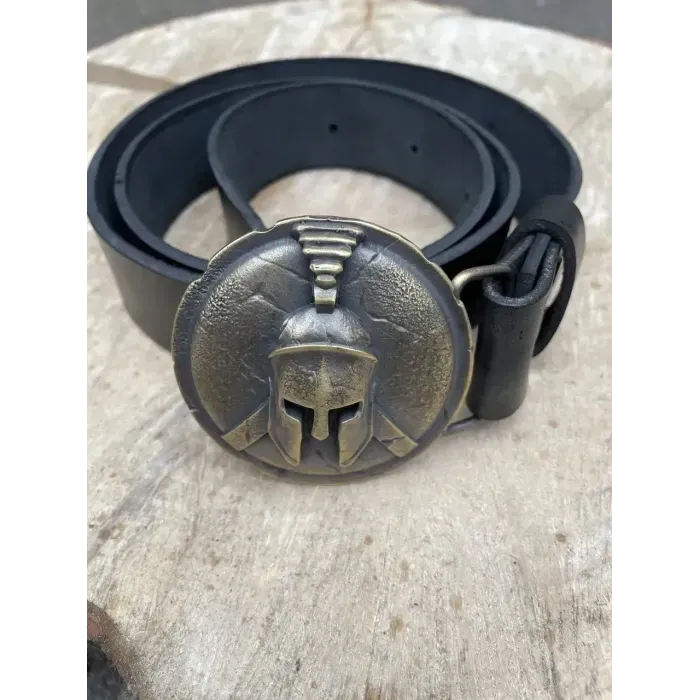 Мужской Кожаный Ремень с пряжкой "Легионер" из латуни Gorillas Accessories. Ручная работа