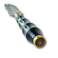 Вилка-нож "Польский герб" SKK51: 26 см, художественное литье, сталь AISI430, ясень. Ручная работа